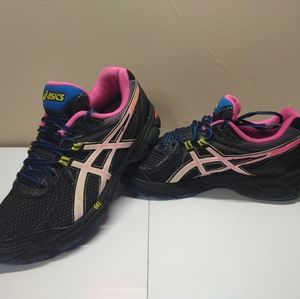 Asics Women's Gel-Equation 6 Black Yellow Pink Running Shoes T2D7Q Size 9